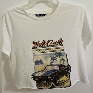 White crop top medium